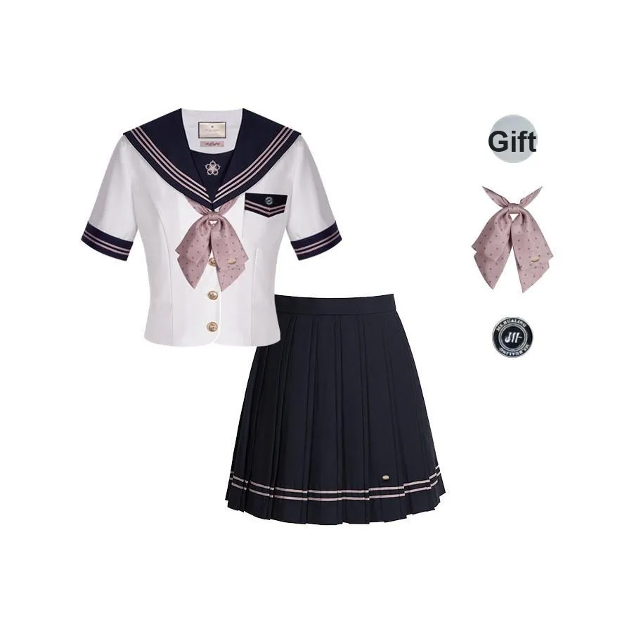 Похудение Преппи стиль Короткий рукав Первый любовь Японский школьная форма Выпускной Сезонный наряд Подарочный набор Женские