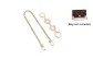 Pink Floral Extender Chain+Gold Copper Chain 47cm