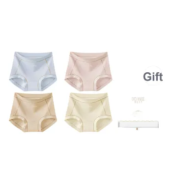 XIA.WA.ZHI.XIU Underpants Women's Shopping Bag 4 Pack