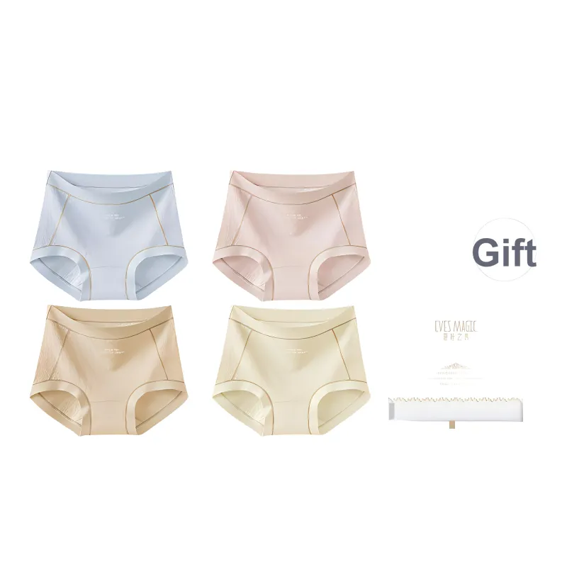 XIA.WA.ZHI.XIU Underpants Women's Shopping Bag 4 Pack-0