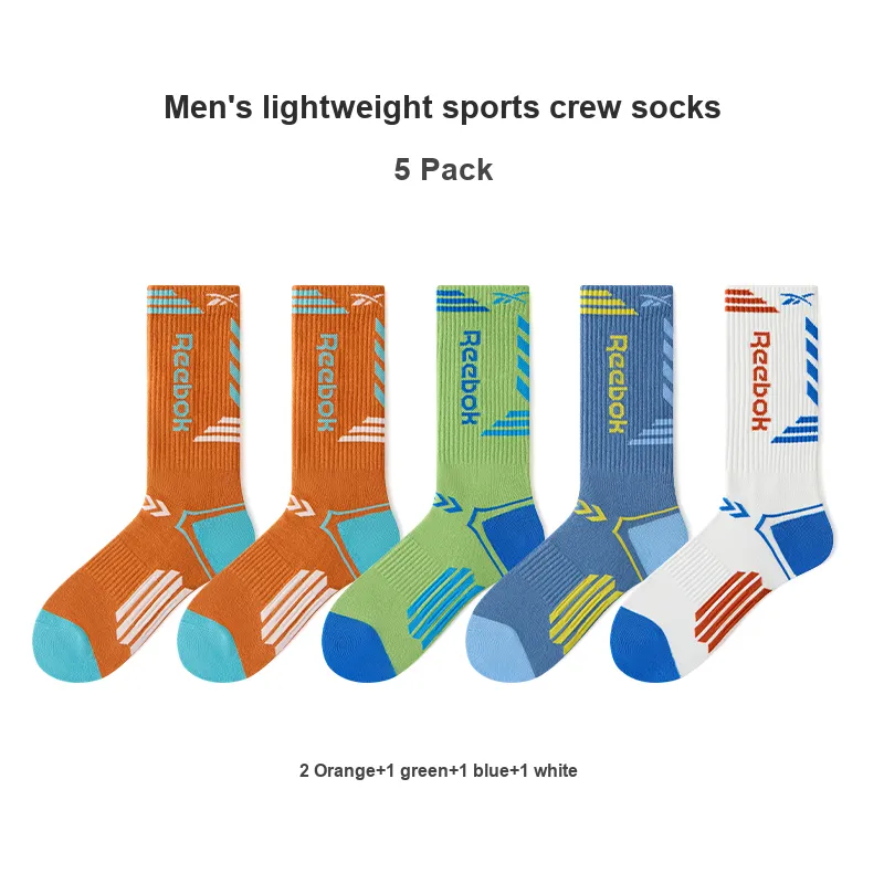 Reebok Mid Calf Socks Unisex 5 Pack-23