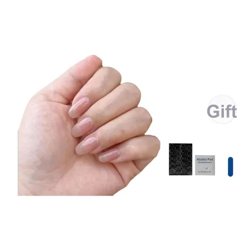 OUYUJI Ручной работы Готовый товар Съемный False Nail Короткий LADDER Овал Укороченный Кожа Однотонный Стиль Instagram