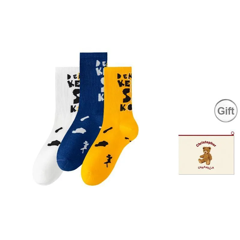 Caramella Mid-Calf Socks Men's Shopping Bag Combo Set-19