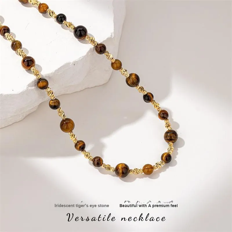 QLADY Tiger's Eye Stone Necklaces Women's-2