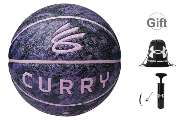 Under Armour CURRY 395 Pangu Collection PU Basketball Purple Collector's Level Size 7 Ball Training Competition Unisex-10
