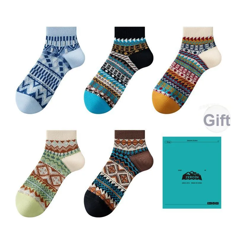 ZEROIN Ankle Socks Unisex Box 5 Pack-3