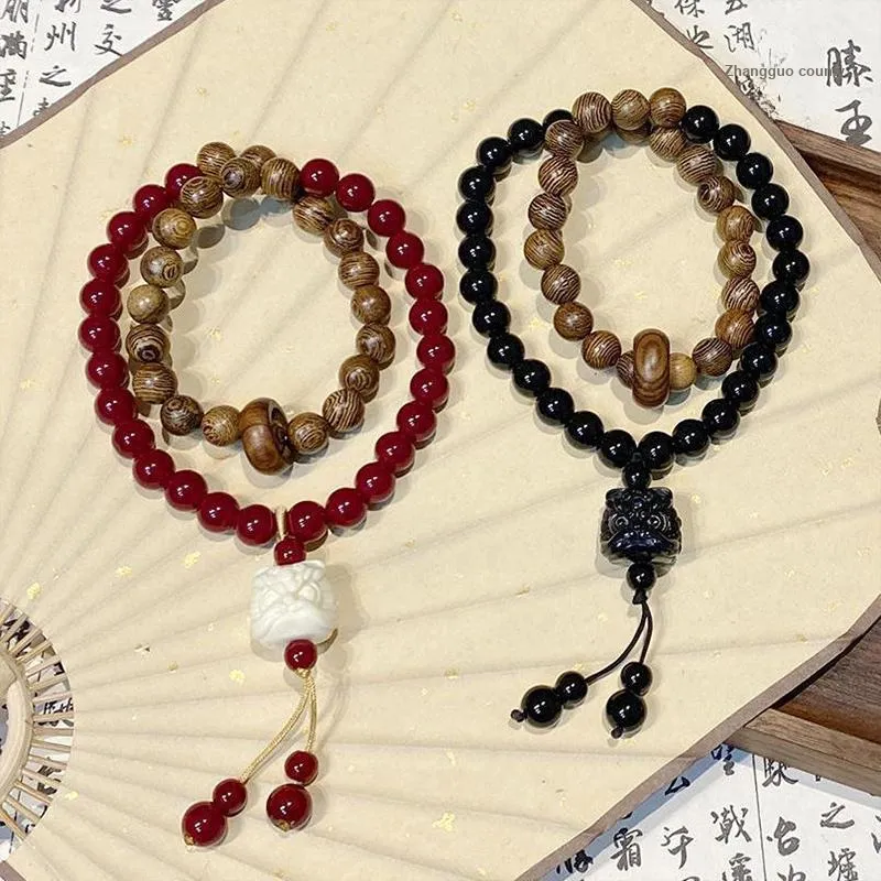 ZOKS Synthetic/Artificial Colored Glaze Jade Bracelets Unisex-1