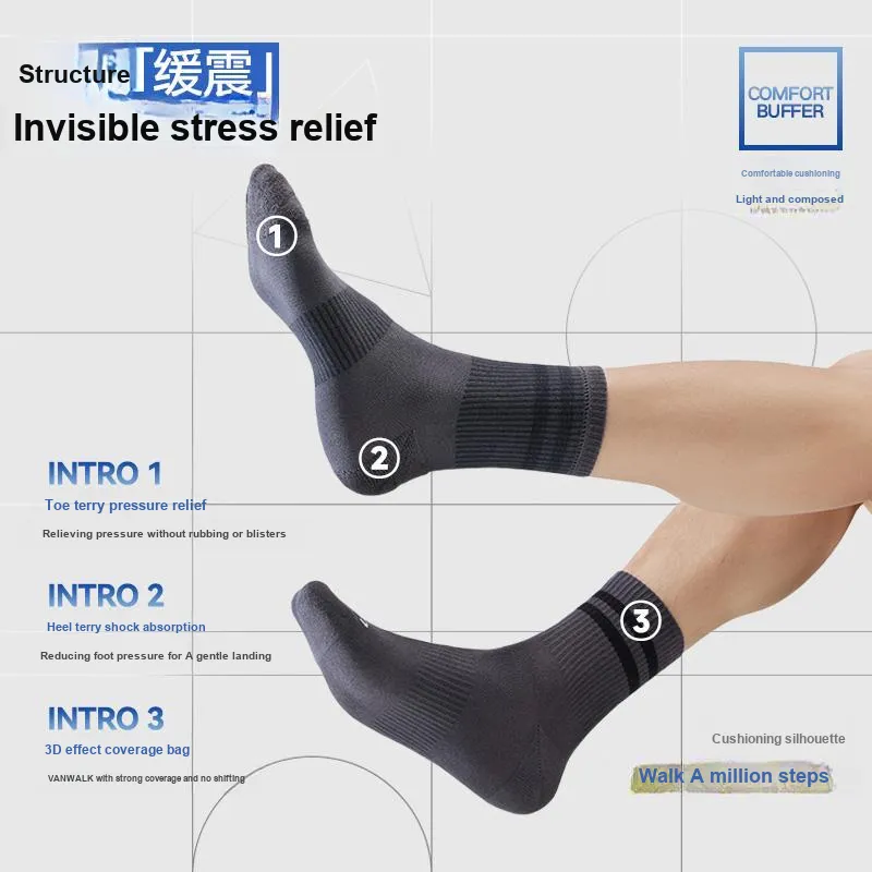 HLA Mid Calf Socks Unisex 6 Pack-13