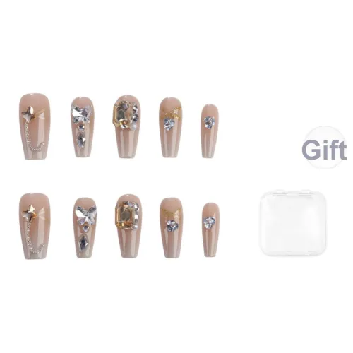 Song Biography Мягкий Элегантность Телесный Модный Осветляющий False Nail Средний LADDER 25 мм