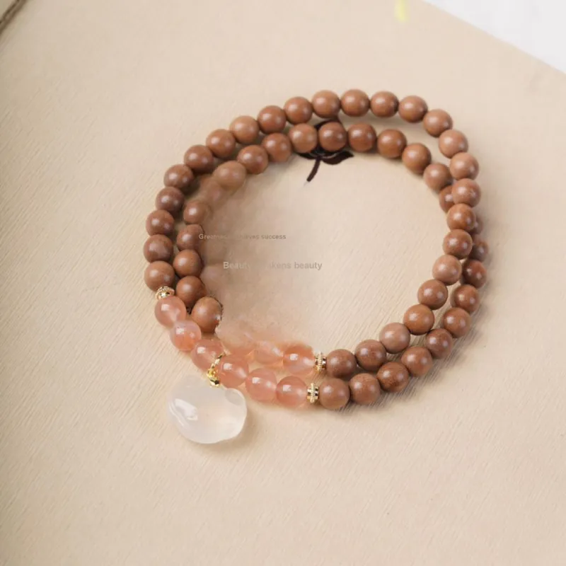 FANGYUANXIAOFU Laoshan Sandalwood Fragrance Bracelets Unisex-1