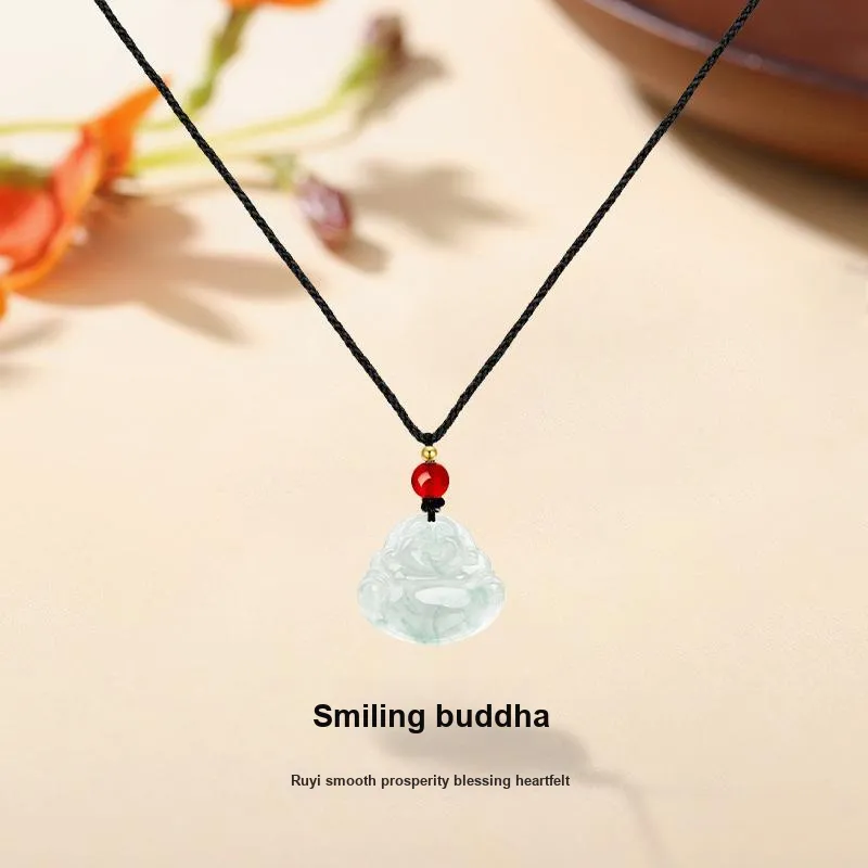 MISS TOOYA African Emerald Jade Necklaces Women's-1