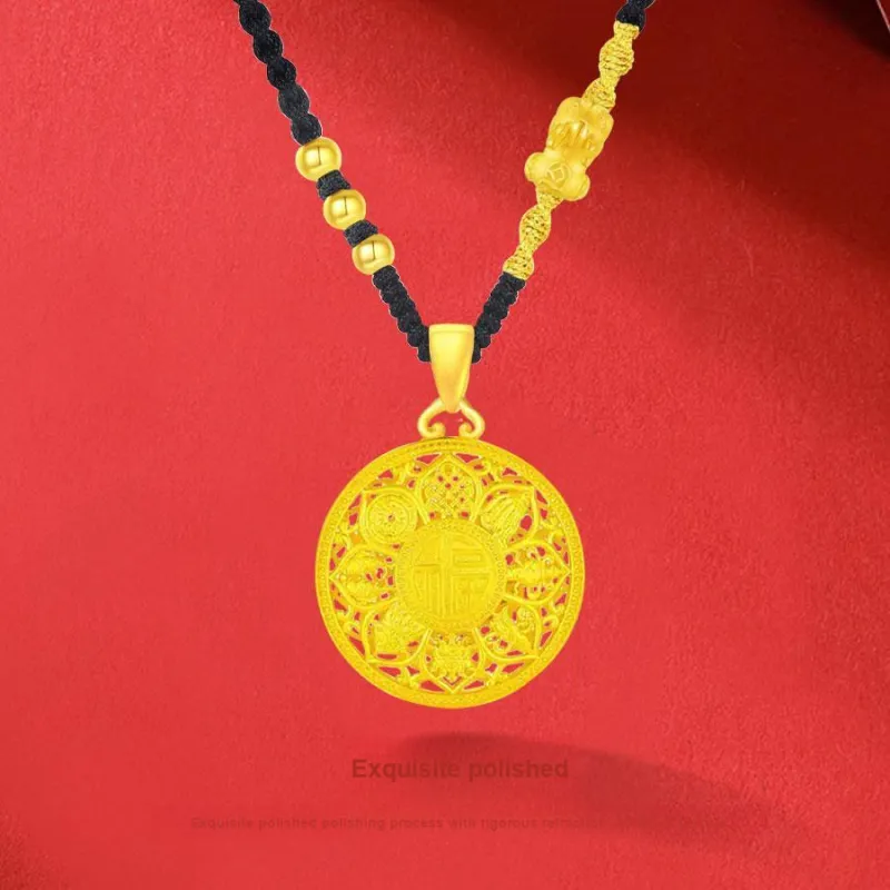 Master Kim AU999 Yellow Gold Necklace Unisex-4