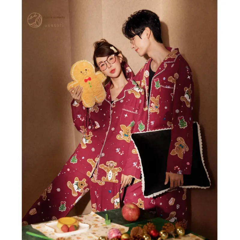 Gongdie x Disney Pajama Set Unisex Gift Box Set Red-5