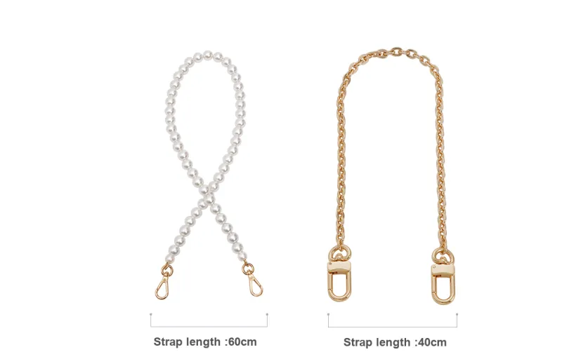 GUYI Metal Bag Accessory Pearl Chain Women's Gold-Tone-8