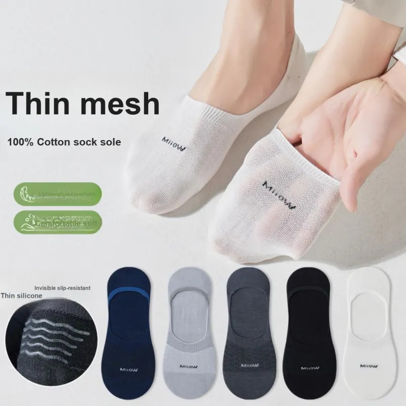 MIIOW No Show Socks Men's 5 Pack-2