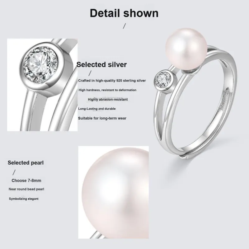 LAOMIAO Freshwater Pearl Rings Women's-3