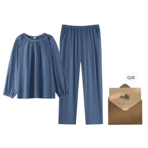 ZumashL Luxury Designer Series Pajama Set Women's Capri Blue