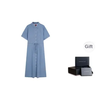 Tommy Hilfiger Short Sleeved Dress Women's Denim Blue