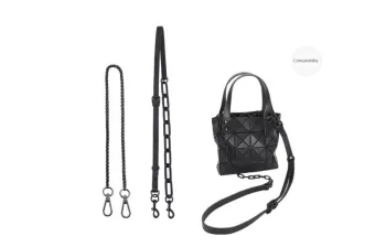 Lan Bao Fan Cow Leather Chain Strap Accessories Unisex Black