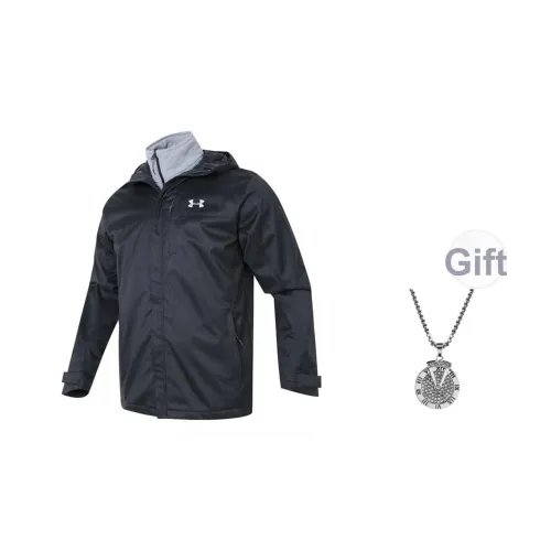 Under Armour Куртки и Пальто Мужские Черные с Ожерельем