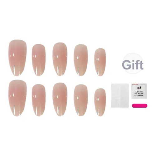 JIABITU Розовый Румяна False Nail Овал Розовый Телесный Стиль Instagram 14mm