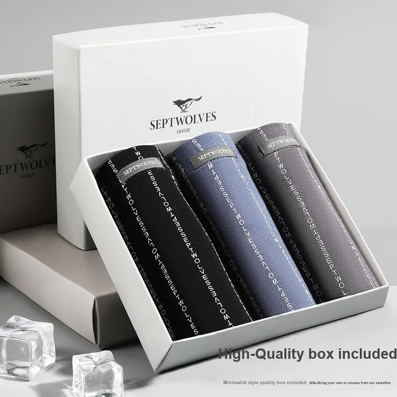SEPTWOLVES Underwear Gift Box Men's 3 Pack+Shopping Bag-1