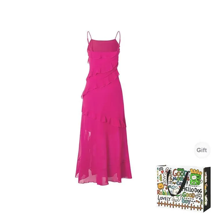 BVODE Slip Dresses Women's Rose Red Shopping Bag-1