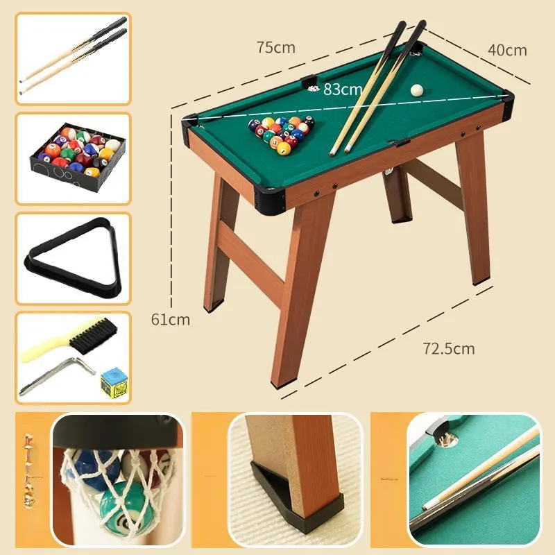 HUANGGUAN Large Size Raised Base Green Pool Table Parent And Kid Interactive Games Board Games-7