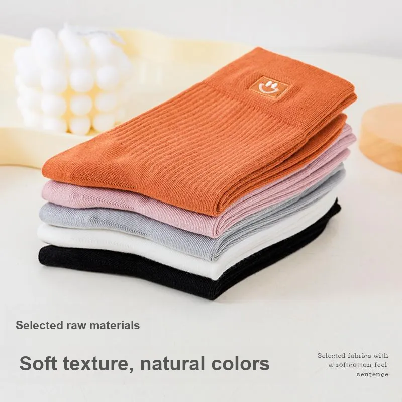 Cotton Gene Mid Calf Socks Women's Shopping Bag 5 Pack-2
