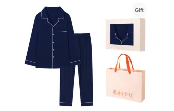 FREELASS Pajama Gift Box Summer Men's Gift Box Set Dark Blue