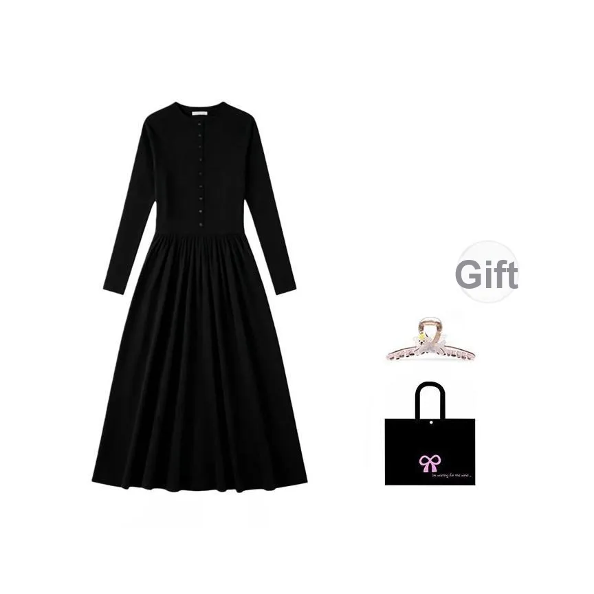 Aimilian Длинное платье с длинными рукавами женское