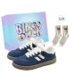 Dark Blue+Exclusive Shoe Box+Gift Socks