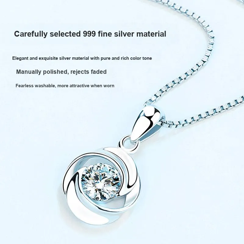 Rui Ge Mei S999 Fine Silver Necklaces Women's-1