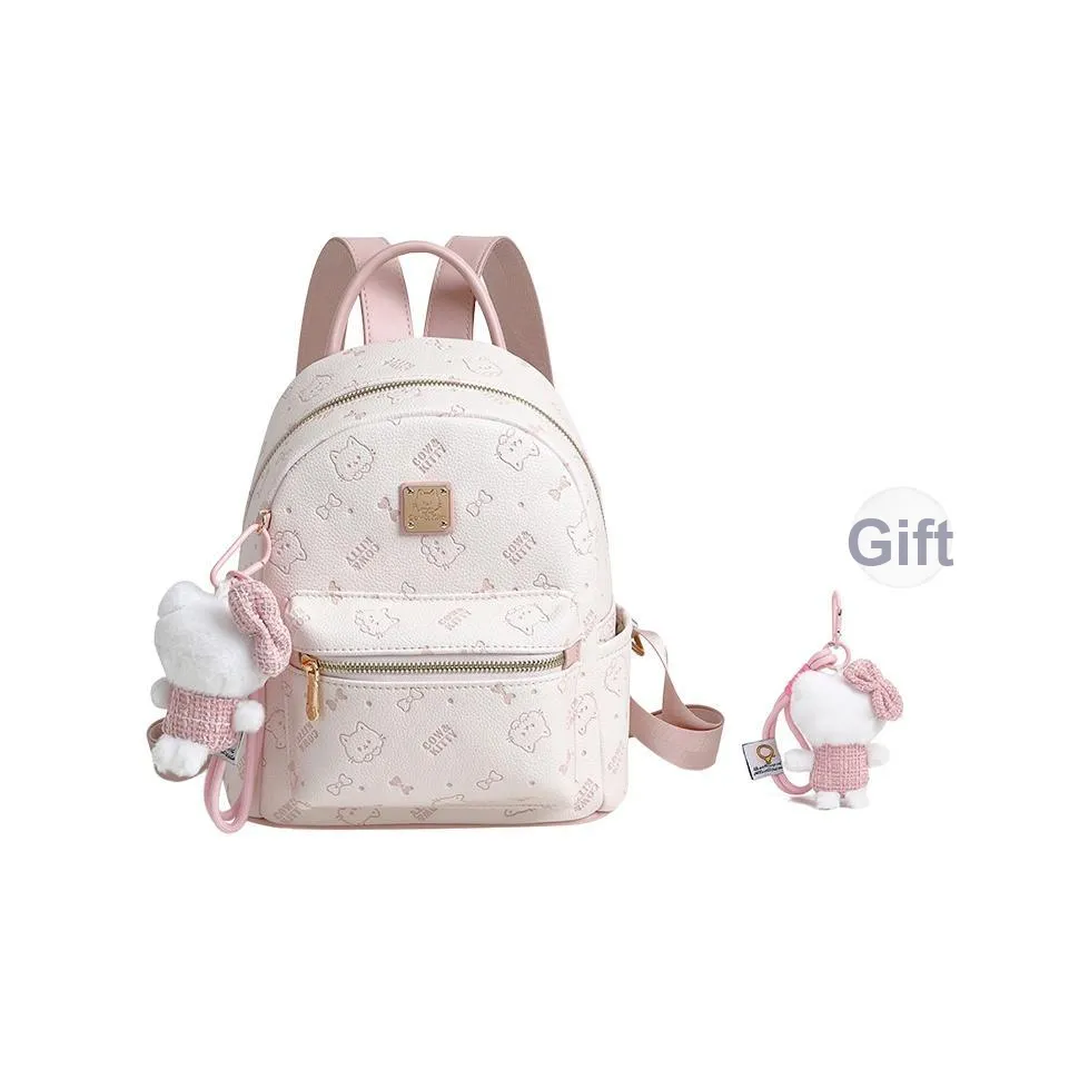 JANE KLAIN Рюкзак из синтетической кожи стандартный женский цвет вишневый цветок лазурный кремовый белый