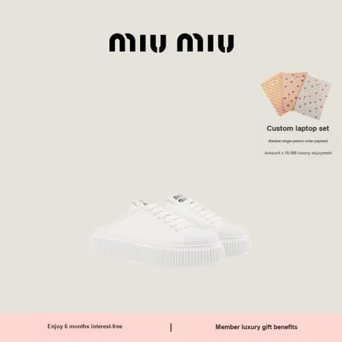 MIU MIU Wrap-toe Slippers Women's White