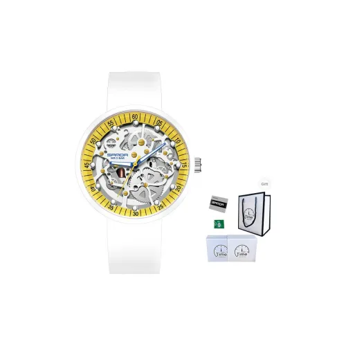 Sanda Кварцевый механизм силиконовый ремешок унисекс часы с циферблатом в стиле "скелет"