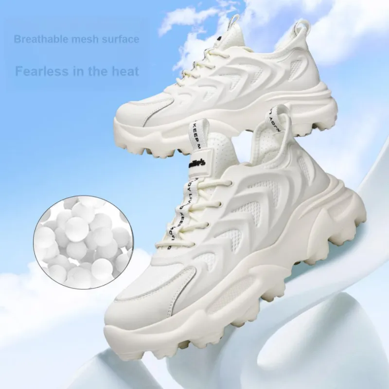 MILLIE'S Low Top Chunky Sneakers Men's White-1