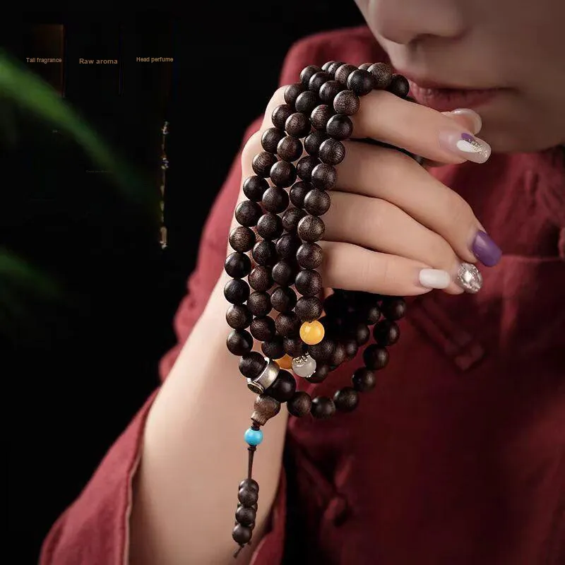 YIZHILIN Fragrance Agarwood Bracelets Unisex-1