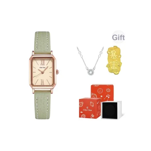 Clip Clop Кварцевый механизм ремень из натуральной кожи женские часы многоцветный циферблат