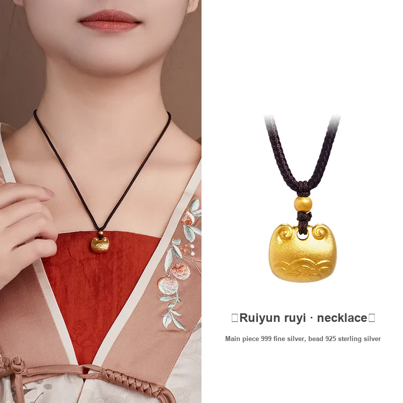 JITAIXIANG S999 Fine Silver Necklaces Women's-4