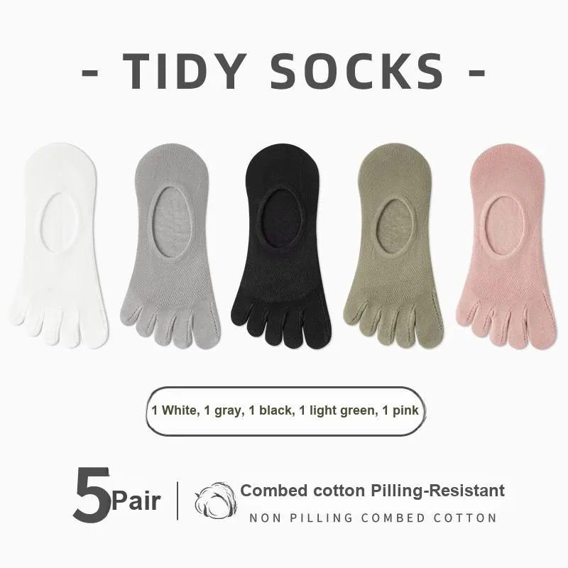 ROBINHOOD No Show Socks Women's 5 Pack-1