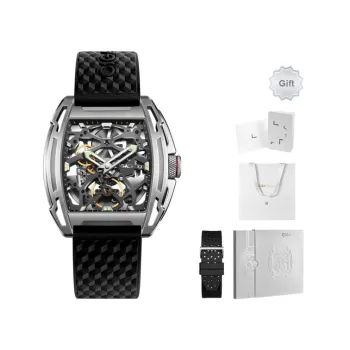 CIGA Design Z Series Edge Boundarybreaker Edition Mechanical Movement Silicone Strap Watch Men's Watches Silver Dial