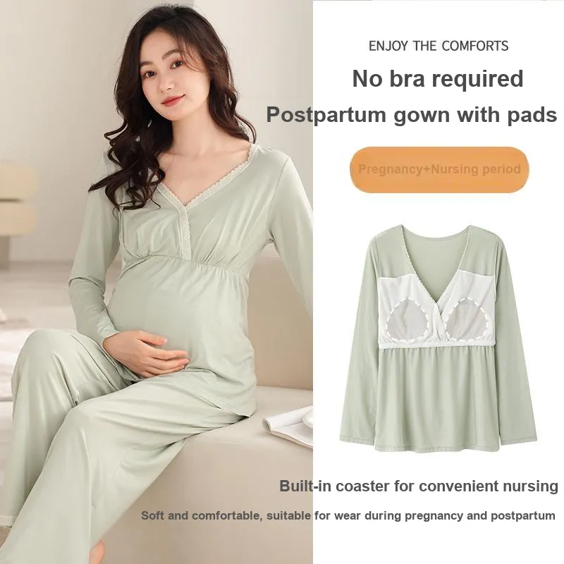 XIAFENYAN Pajama Set Women's Green-1
