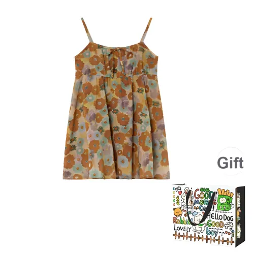 ZVJH Camisoles Women's Oil Painting Orange Shopping Bag