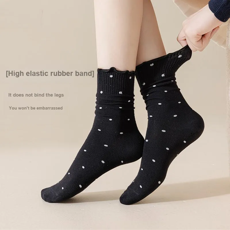 MIIOW Mid Calf Socks Women's 5 Pack-14