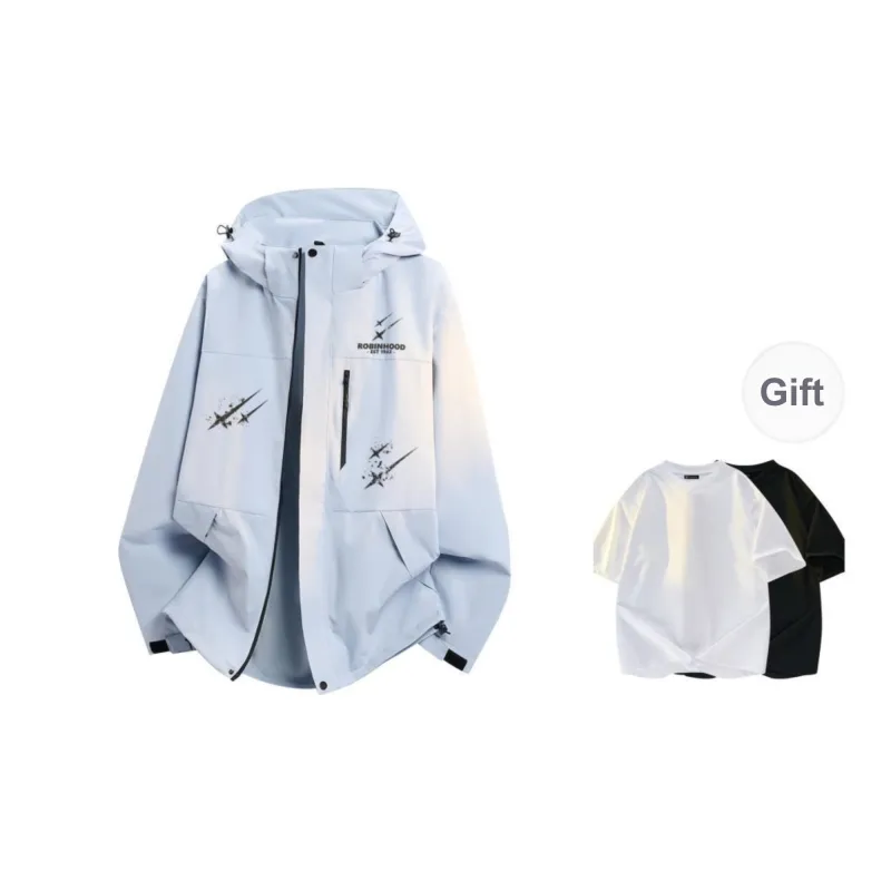 ROBINHOOD Water-Resistant Windproof Wear-Resistant Warm Windbreaker Jacket Unisex-32