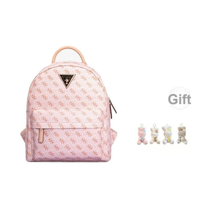 GUESS Microfiber Synthetic Leather Backpack Regular Women's Cherry Blossom Pink