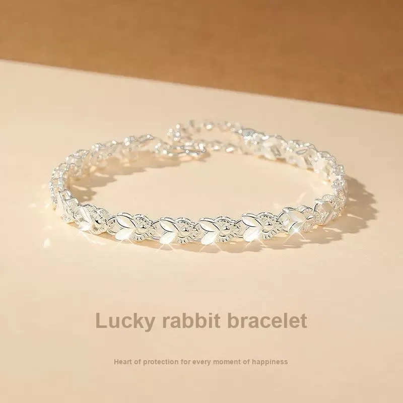 U state 999 Fine Silver Pure Silver Bracelets Women's-1