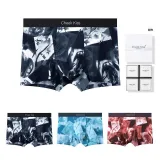 4 Pack[Jet Sky Black+Jet Sky Black+Peacock Blue+Burgundy Red]