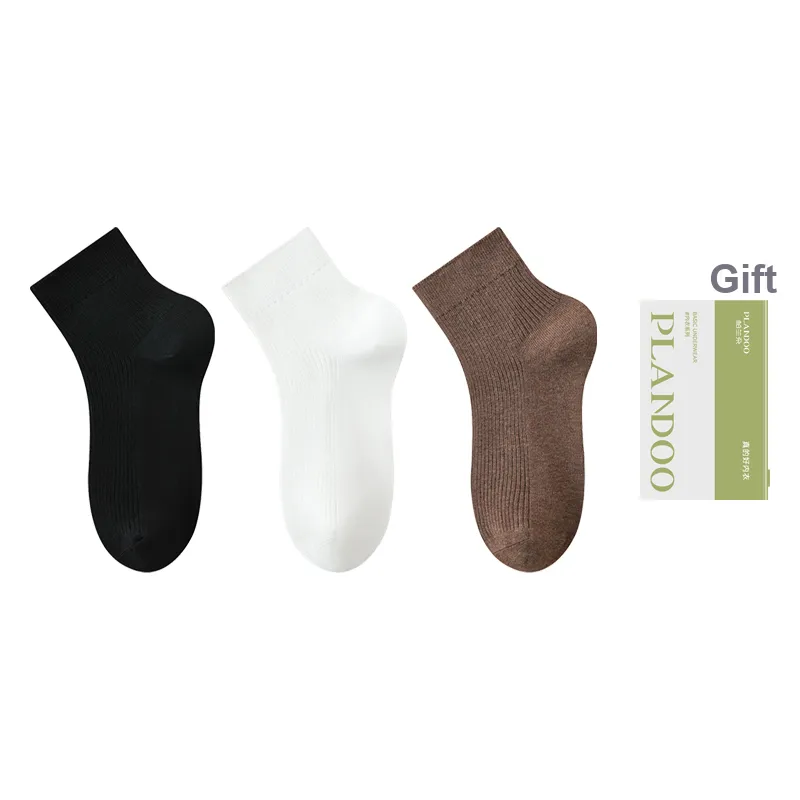 PLANDOO Mid Calf Socks Unisex Shopping Bag 3 Pack-0